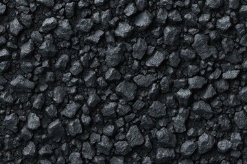 Granular Black Surface Texture with Sparkles Macro Shot Detailed Rough Asphalt with Shiny Flecks Full Frame Close Up Industrial Material Dark Background