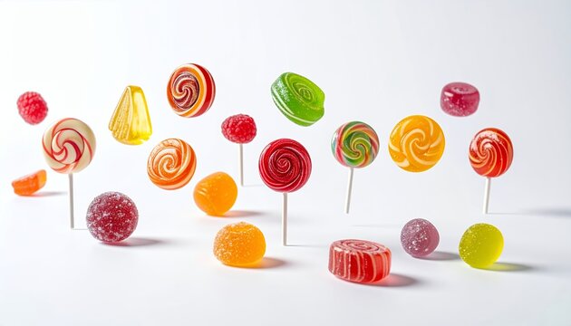 Colorful Assortment of Lollipops and Hard Candies.