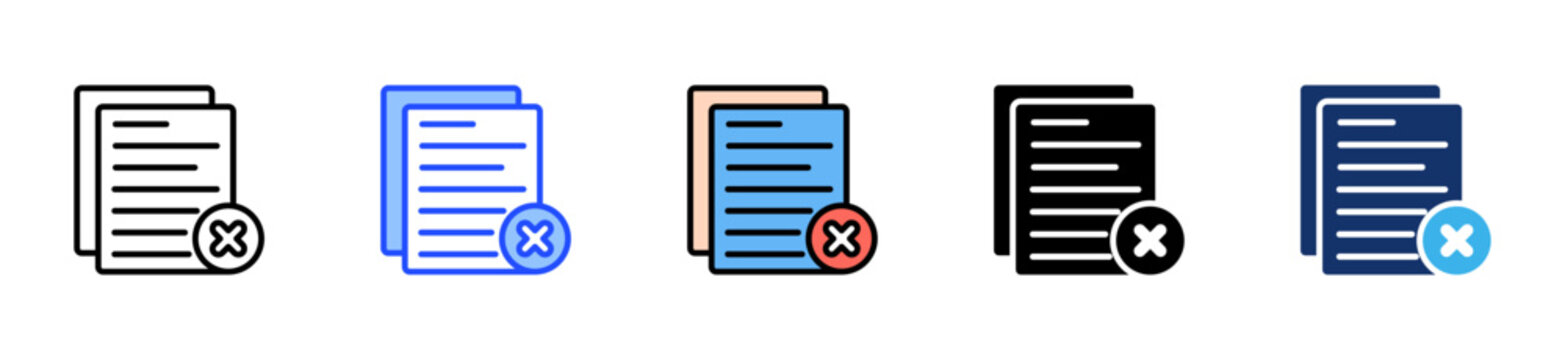 Overdue Task Icon Collection With Multiple Styles
