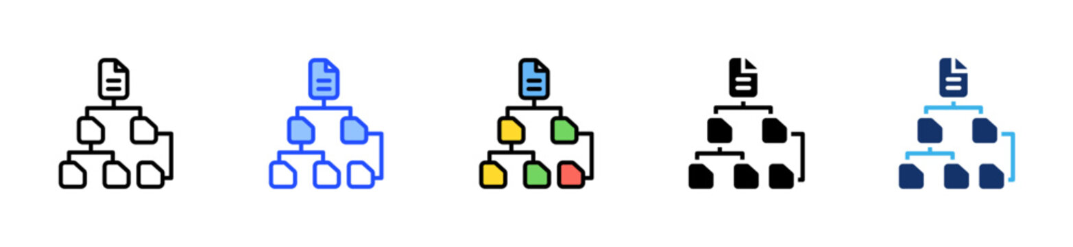 Project Breakdown Icon Collection With Multiple Styles