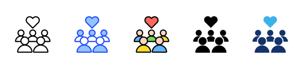 Shared Values Icon Collection With Multiple Styles