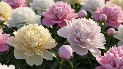 Graceful illustration of blooming spring flowers arranged in a delicate decorative frame for elegant designs