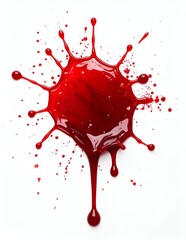 Vibrant Red Splatter - A Bold and Dynamic Visual Element.