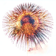 Vibrant fireworks display illuminating the night sky with colorful bursts.