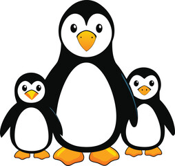 Fototapeta premium penguin on a white background