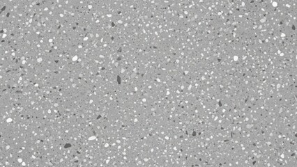 Grey terrazzo surface with white and black speckles seamless texture modern flooring material