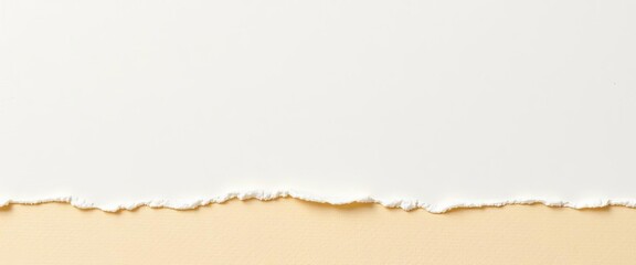 Fototapeta premium Deckle edge detail of handmade paper, showing uneven, textured border, wedding stationery, artisan