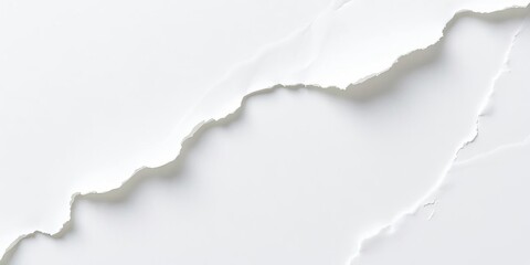 Obraz premium Jagged edges of a white paper scrap, showing fiber texture, damage, macro