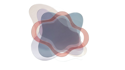 Abstract Translucent Organic Shapes