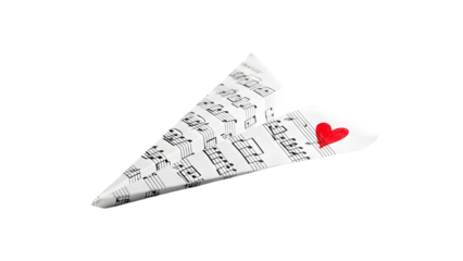 Torn paper heart on isolated on transparent background