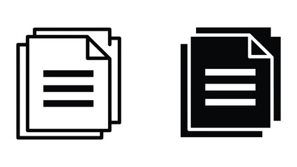 Document file icons in black and white