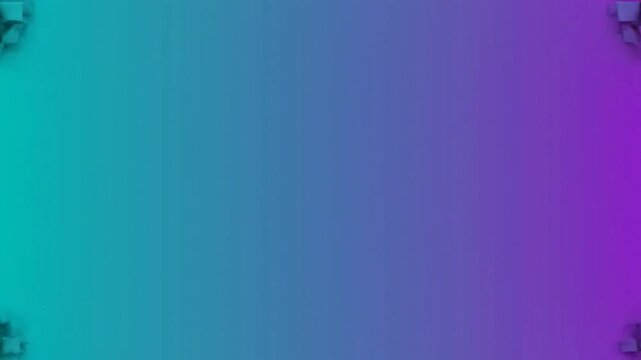 Yellow 3D cubes form a receding grid pattern against a diagonal purple-blue gradient backdrop