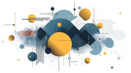 Obraz premium Abstract modern business conference design template