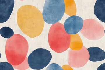 Colorful, abstract, textured pattern of overlapping circles. Seamless pattern.