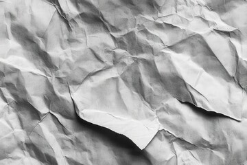 Close-up view of crumpled gray paper texture. Seamless pattern.