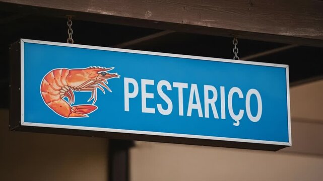 Pest Control Signboard Featuring Lobster Illustration and Clear Text.