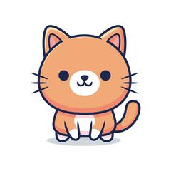 Adorable Cartoon Cat Illustration