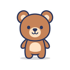 Obraz premium Cute cartoon teddy bear character
