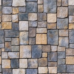 A texture of varied stone blocks. Seamless pattern.