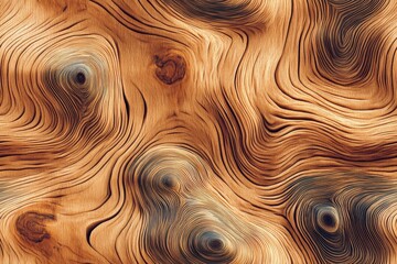 Intricate wood grain texture design with swirling patterns. Seamless pattern.