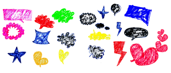 speech bubble texture chalk pencil doodle set. Crayon speech bubble frame, comic talk balloon Grunge colorful collection.