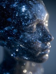 Fototapeta premium AI-generated dream emotion landscape, future creativity theme, copy space