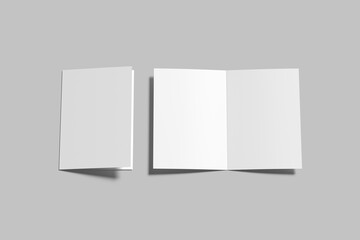 Naklejka premium Bifold Brochure Blank Mockup