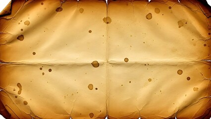 Vintage stained parchment paper background with old texture and antique style edges