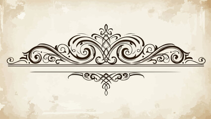 Elegant vintage ornamental divider with swirling patterns.