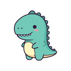 Fototapeta premium Adorable Cartoon Dinosaur Illustration