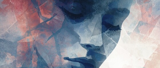 Abstract Illustration Representing Mental Illness Stress and Emotional Turmoil