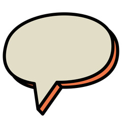 Bubble Chat Retro Graphic Illustration