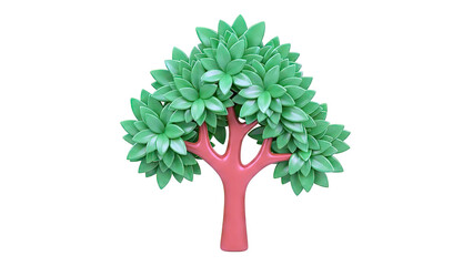 Stylized 3D Green Tree