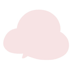 Obraz premium タイトルや説明に使えるシンプルな手描きの吹き出しイラスト くすみピンク