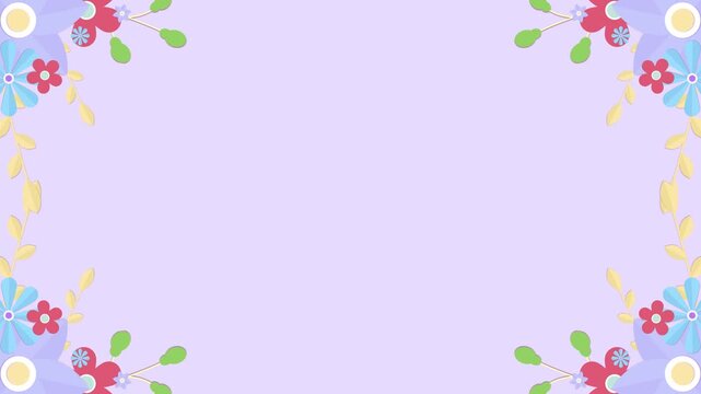 Spring background animation with blooming floral elements and fresh seasonal mood, suitable for nature visuals, lifestyle videos, and spring motion design projects