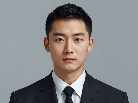 就職活動向け 日本人男性の証明写真風ポートレート