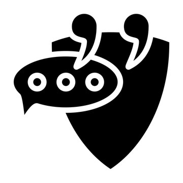 Paraphrasing Protection Vector Glyph Icon Design