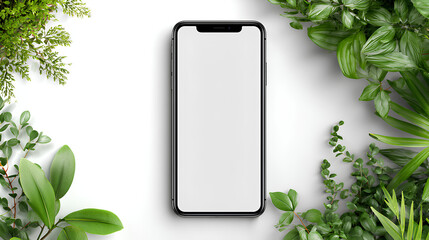 Mockup smartphone new generation high quality image isolated white screen for infographic stock illustration on white background