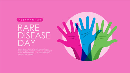 vector world rare disease day background template