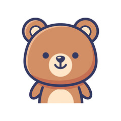Obraz premium Adorable Cartoon Bear Illustration