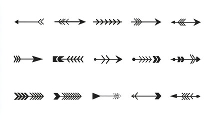 Set of arrow icons arrow outline collection for web design cursor different shapes black arrows vector illustration stock vector on white background