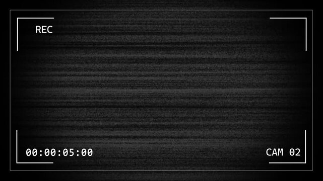 This is a Surveillance CCTV monitoring screen with glitch effects on black background ideal for security camera system concept, CCTV User interface video overlay