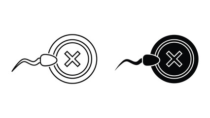 Sperm cell rejection concept illustration