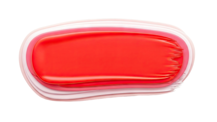 Red and pink layered cosmetic swatch