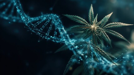Cannabis DNA helix innovation research science