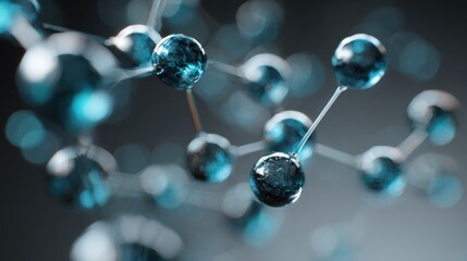 Molecular structure close up abstract science background