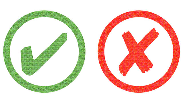Checkmark, Cross, Checkbox, tick, yes and no, PNG