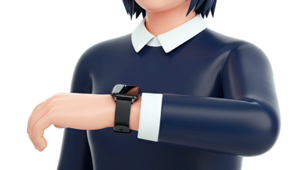 Person wearing a smartwatch