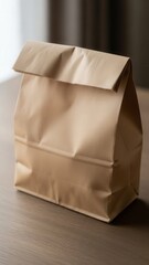 Brown Paper Lunch Bag on Table 35.