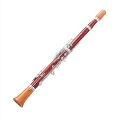 Elegant and Detailed Bassoon Instrument Isolated on White Background for Music and Art Designs